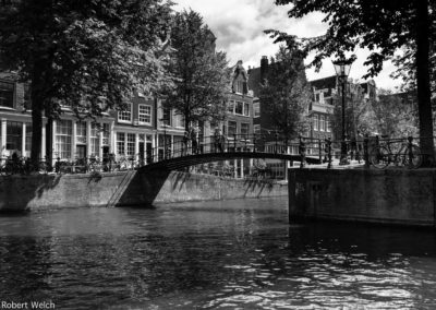 monochrome canal view in Holland