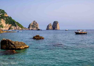 Faragioni Rocks and boat - Capri