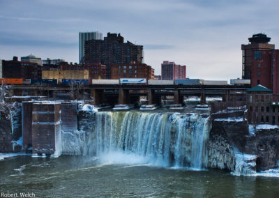 the high falls on the Genesee River at Rochester New York