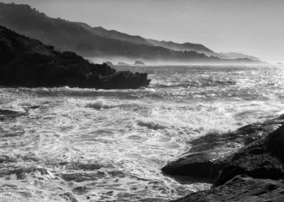 Pacific surf over the rocks at Point Lobos, in Big Sur, California