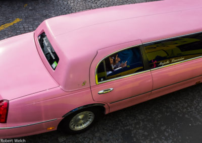 pink Lincoln limo hosts a rolling party in Paris