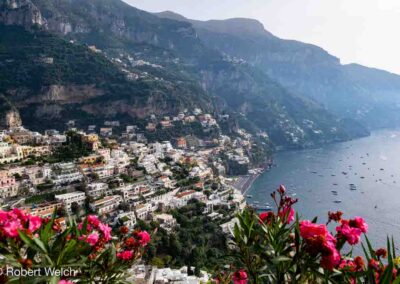 Positano and mountains