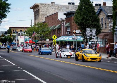 "Lotus motorcars lined up in Watkins Glen NY"